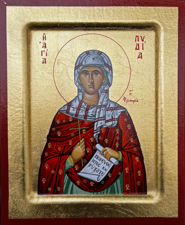 Griechische Ikone der Lydia von Thyatira (Lydia von Philippi)